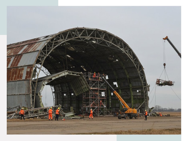 Демонтаж ангаров в Гулькевичах
