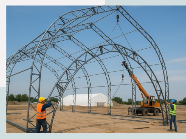 Монтаж ангаров в Гулькевичах от 622 руб. - Надежно и быстро